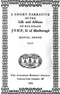A Short Narrative of the Life and Actions of His Grace John, D. of Marlborogh
