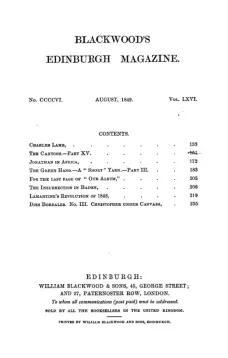 Blackwood's Edinburgh Magazine, Vol. 66 No.406, August 1849