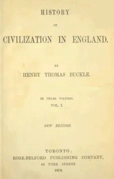History of Civilization in England,  Vol. 1 of 3