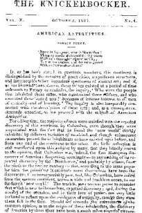 The Knickerbocker, Vol. 10, No. 4, October 1837