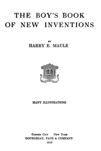 The Boy's Book of New Inventions
