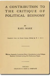 A Contribution to The Critique Of The Political Economy