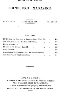 Blackwood's Edinburgh Magazine, Volume 68, No. 421, November 1850