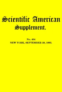 Scientific American, September 29, 1883 Supplement. No. 404