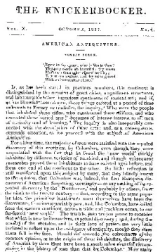 The Knickerbocker, Vol. 10, No. 4, October 1837