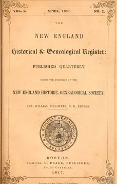 The New England Historical & Genealogical Register, Vol. I., No. 2, April 1847