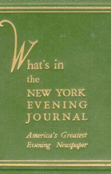 What's in the New York Evening Journal
America's Greatest Evening Newspaper