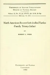 North American Recent Soft-Shelled Turtles (Family  Trionychidae)