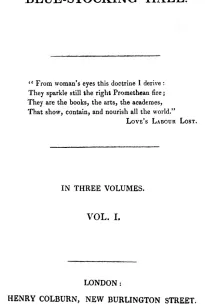 Blue-Stocking Hall, (Vol 1 of 3)