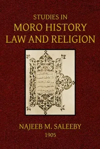 Studies in Moro History, Law, and Religion
