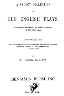 A Select Collection of Old English Plays, Volume 11