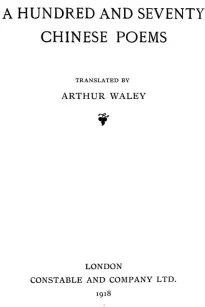 A Hundred and Seventy Chinese Poems