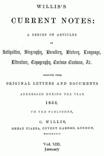 Willis's Current Notes, No. XIII., January 1852
