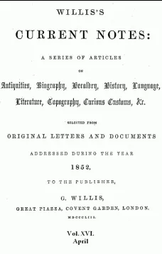 Willis's Current Notes, No. XVI., April 1852