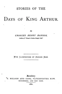 Stories of the Days of King Arthur