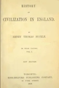 History of Civilization in England,  Vol. 1 of 3