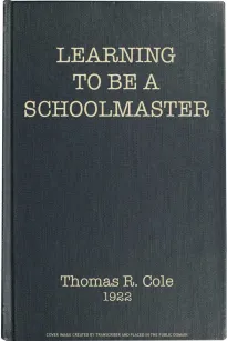 Learning to Be a Schoolmaster