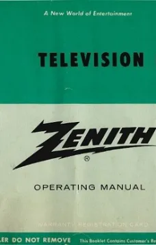 Zenith Television Receiver Operating Manual