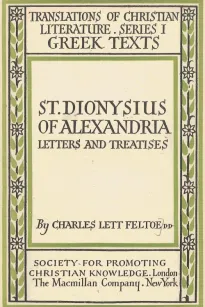 St. Dionysius of Alexandria: Letters and Treatises