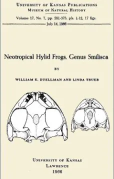 Neotropical Hylid Frogs, Genus Smilisca