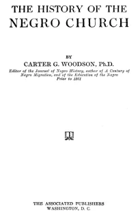 The History of the Negro Church