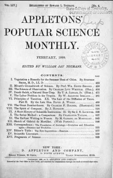 Appletons' Popular Science Monthly, February 1899
Volume LIV, No. 4, February 1899
