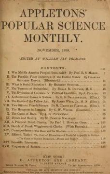 Appletons' Popular Science Monthly,
Volume 54,  November 1898