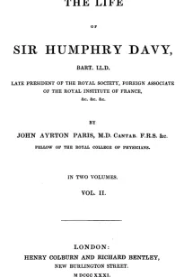 The Life of Sir Humphrey Davy, Bart. LL.D., Volume 2 (of 2)