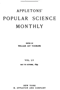 Appletons' Popular Science Monthly, August 1899
Volume LV