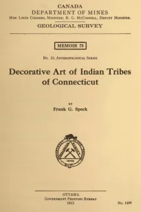 Decorative Art of Indian Tribes of Connecticut