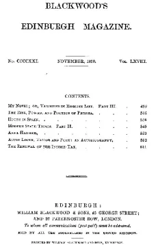 Blackwood's Edinburgh Magazine, Volume 68, No. 421, November 1850