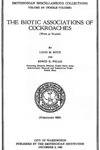 The Biotic Associations of Cockroaches